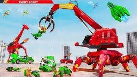 Spider Crane Robot Car Games | Giraffe Robot Games | Chari Games