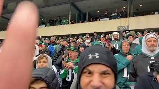 Philadelphia Eagles entrance 2023 NFC Title game from sec 123
