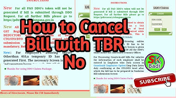 How to Cancel Bill || SKBadi || TBR No  known || SKBADI