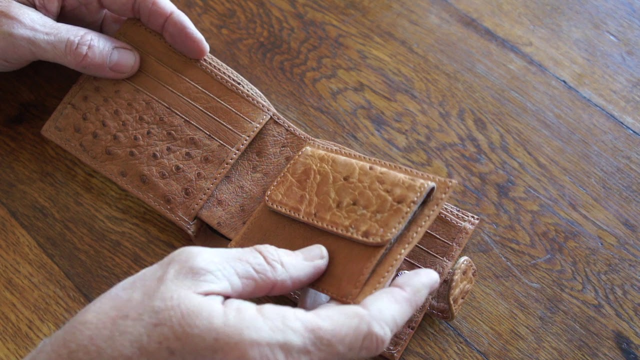 Ostrich Leather Mens Wallet