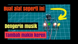 Cara membuat lampu led mengikuti irama musik ( cukup 2 komponen )