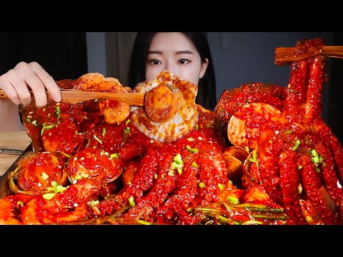 ⁣대왕 마라해물찜?라면사리 볶음밥까지 먹방/MASSIVE SPICY SEAFOOD BOIL! MALA ? SEAFOOD FEAST MUKBANG Makanan Laut Hải sản