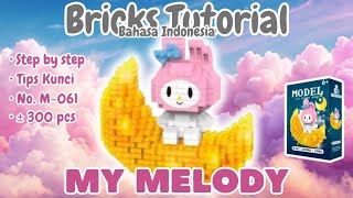 How to Build a Bricks Model Lighting Lovely "MY MELODY" M-061 | Tutorial Lego Bricks Mini