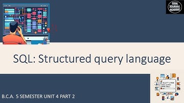 UNIT 4 PART 2 SQL OF INTRODUCTION TO DBMS BCA 6 SEMESTER CODEYOURSELF ACADEMY(CYA)