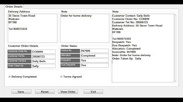 Create Ordering System In Visual Basic. Net