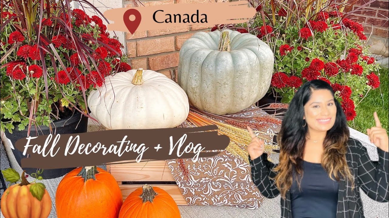 Indoor & Outdoor Fall decoration Shopping, Using Dollarama home fall
