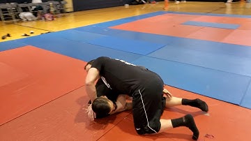 Darce Choke: after passing half guard.
