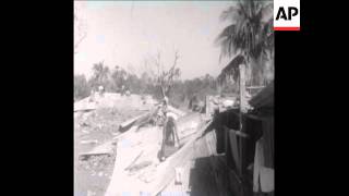 SYND 27/11/70 PRESIDENT KHAN INSPECTS DISASTER AREA AS RELIEF OPERATION IS UNDERWAY IN EAST PAKISTAN