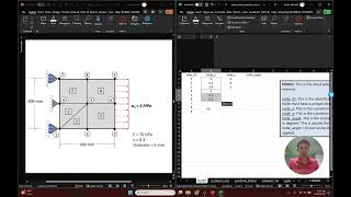 FEA 2D SOLVER plane stress example with pressure load