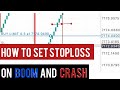 How to set a stop loss level on boom and crash