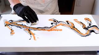 ONLY 4 COLORS Acrylic Pour -  INCREDIBLE Results! 🍂Fluid Art Acrylic Pouring |  Fall Series Part 3