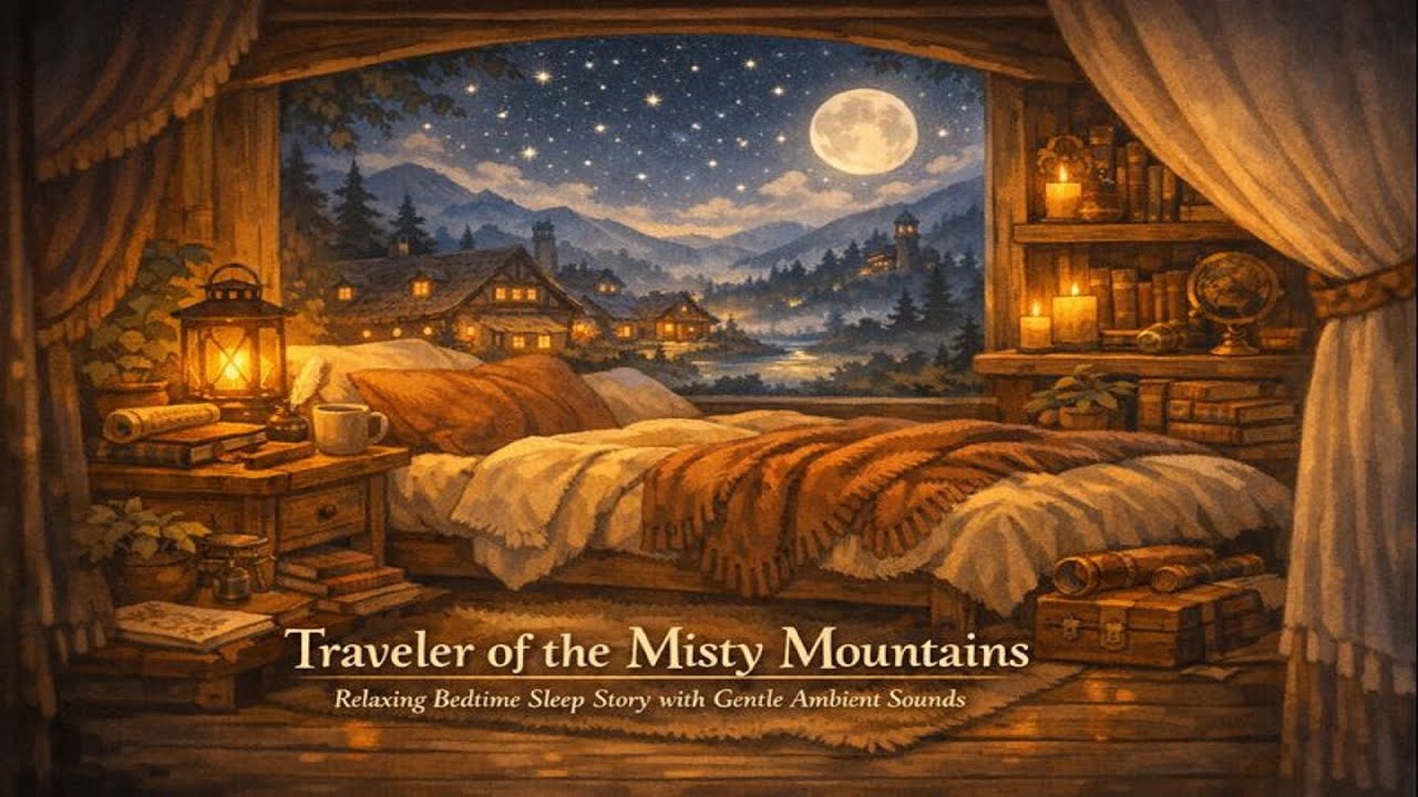 Traveler of the Misty Mountains 🗻🌙| Relaxing Bedtime Sleep Story with Gentle Ambient Sounds