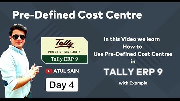 How to use PreDefined Cost Centre in Tally ERP 9