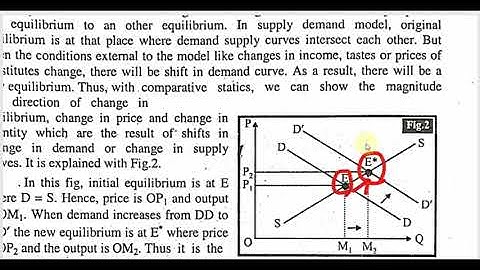 Static, Dynamic and Comparative Statics