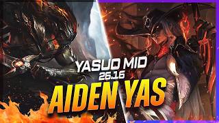 AIDENYASUO - Yasuo vs Yone MID Patch 26.16 - Challenger Yasuo Gameplay