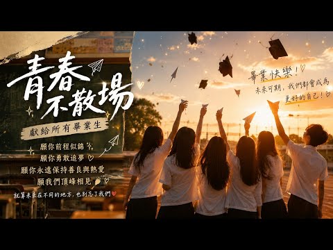 【大合唱-畢業歌曲🎓】｜AI創作歌曲《青春不散場》｜獻給所有畢業生｜SUNO pro