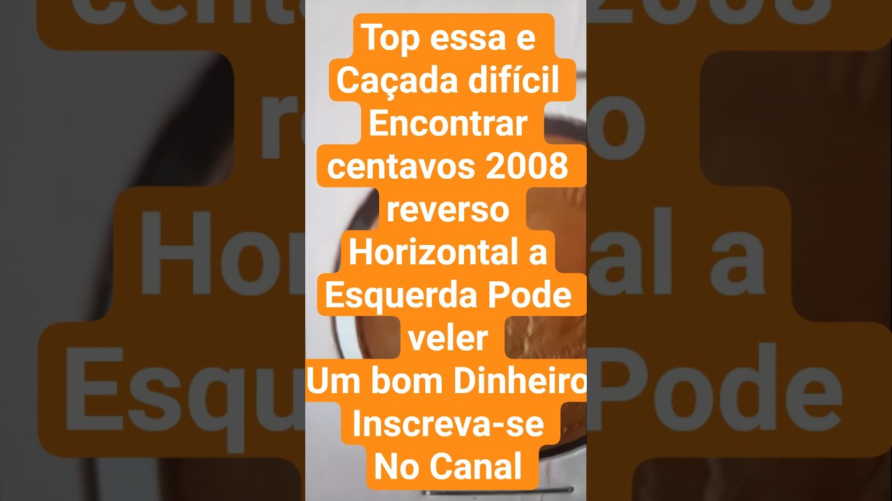 Top moeda rara caçada 25 Centavos 2008 reverso Horizontal à esquerda Escassa 