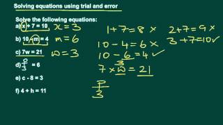 Ultimate guide to Linear Equations - Beginner: Lecture 2 (Trial and Error Part 1)
