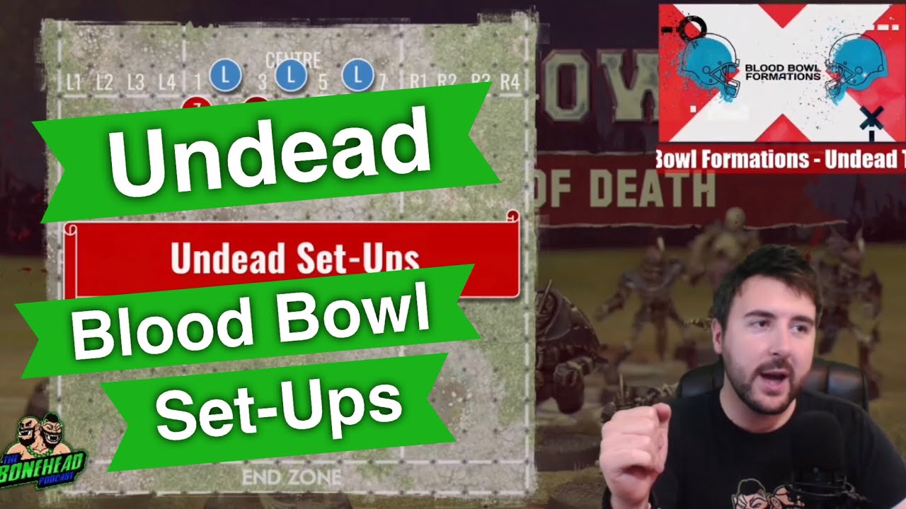 Undead Team Set-Up Formations for Blood Bowl - Blood Bowl 2020 (Bonehead Podcast)