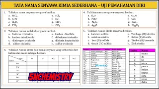 FULL !! Pembahasan Soal Tata Nama Senyawa Kimia Sederhana Bagian-1