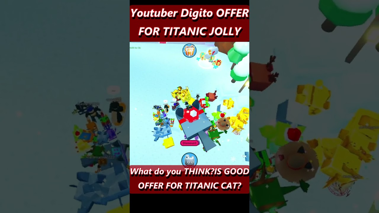 Youtuber DigitoSIM makes me an OFFER for TITANIC Jolly Cat in Pet Simulator 