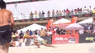 Crossover step in serve receive