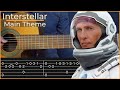 Interstellar main theme  hans zimmer simple guitar tab