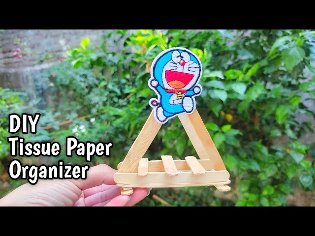 DIY Tissue Paper Organizer, Make Tissue Paper Holder, how to make tissue  paper organizer