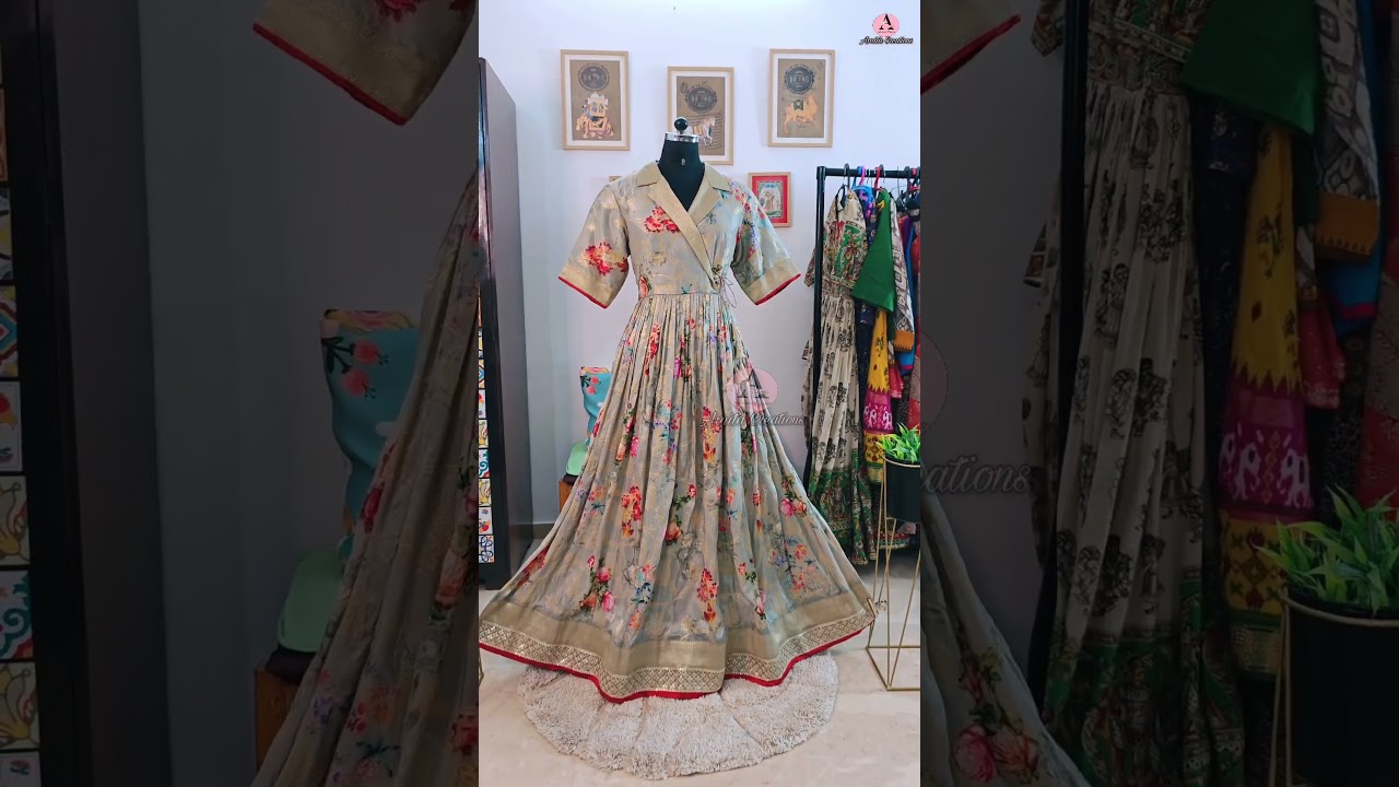 silk saree into dress Old Heritage Silk Saree Into Modern Party Wear Gown | New Jersey USA Client Work | Old Saree Reuse