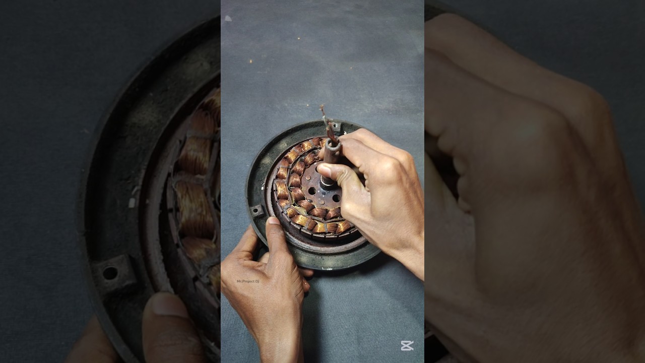 Ceiling Fan Repair: Wiring and Bearing Replacement!🛠️⚡#shorts #experiment #project #youtubeshorts