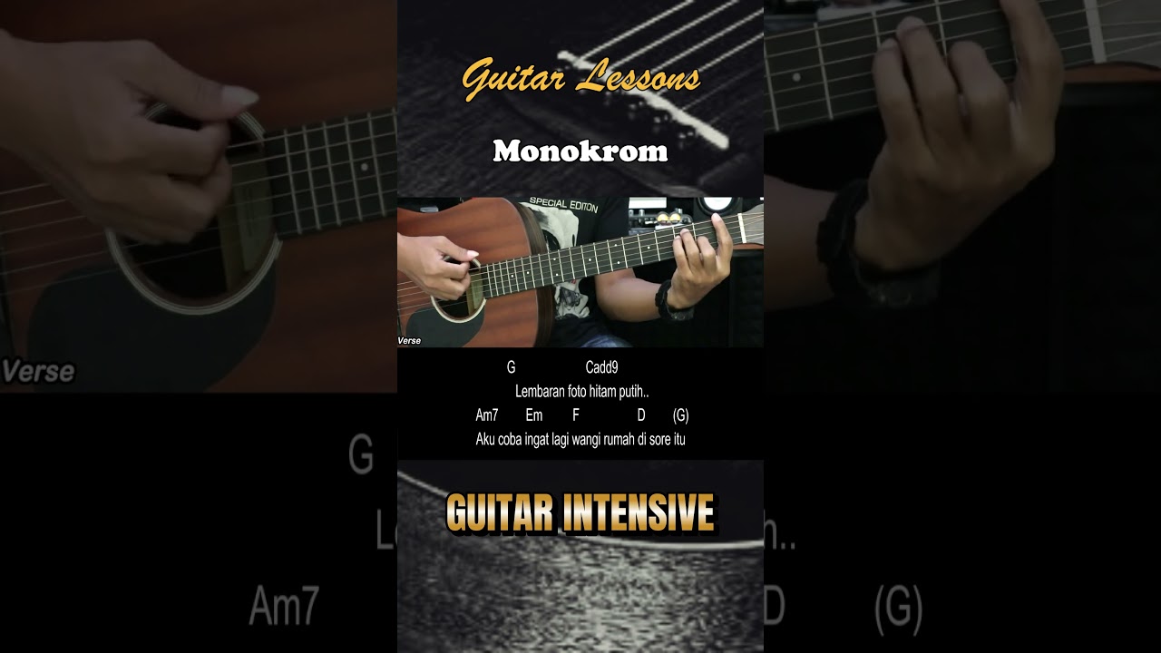 Monokrom - Tulus | Tutorial Chord Gitar Mudah dan Lirik