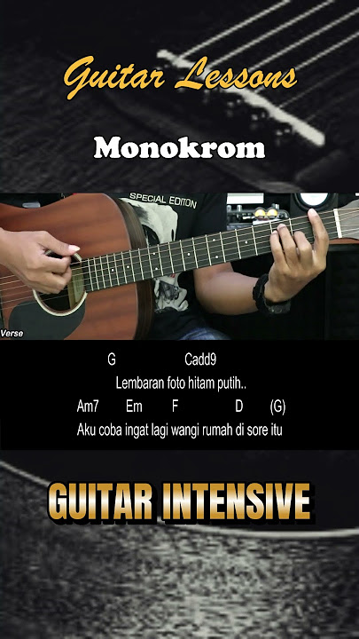 Monokrom - Tulus | Tutorial Chord Gitar Mudah dan Lirik