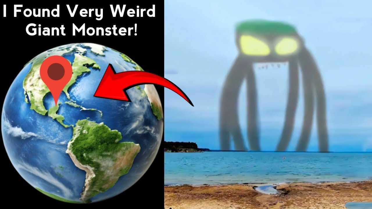 😱😶‍🌫️ I Found very strange giant monster in google maps and google earth 