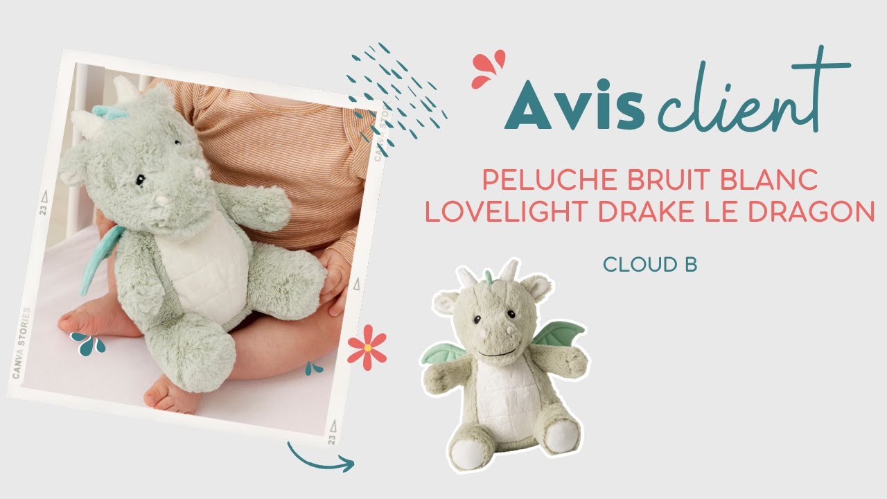 Peluche musicale bruit blanc Ella la licorne : Cloud B