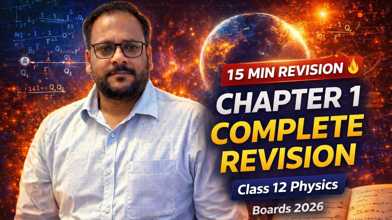 Only 15 Minutes 🔥 | Class 12 Physics Chapter 1 Complete Revision | CBSE Boards 2026