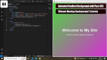 Animated Gradient Background with Pure CSS | Vibrant Moving Background Tutorial |Gradient Background