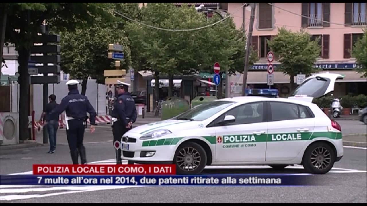Etg polizia locale di como: in un anno 7 multe allora youtube Polizia como