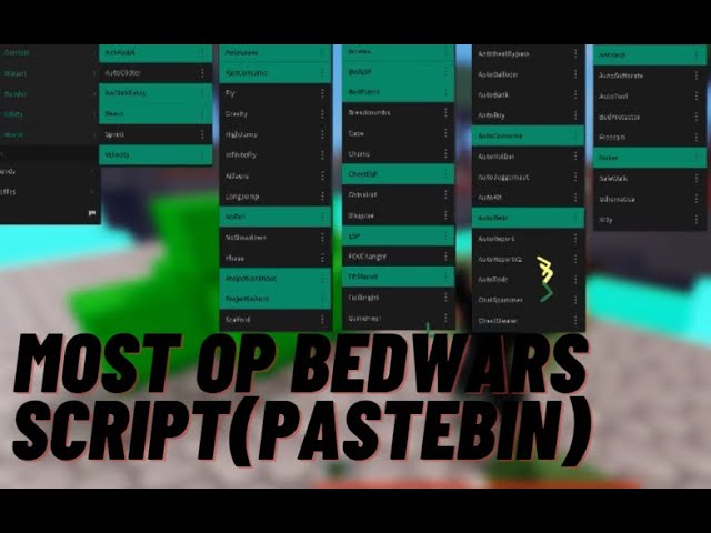 Roblox Bed Wars OP Script 2023 (PASTEBIN) (VAPE CLIENT V4) 