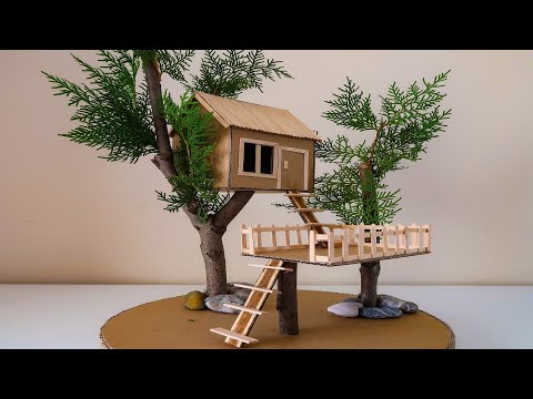 How to  Make Treehouse From Cardboard - Kartondan Ağaç Ev Nasıl Yapılır
