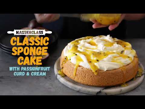 Classic Sponge Cake with Passionfruit Curd and Cream