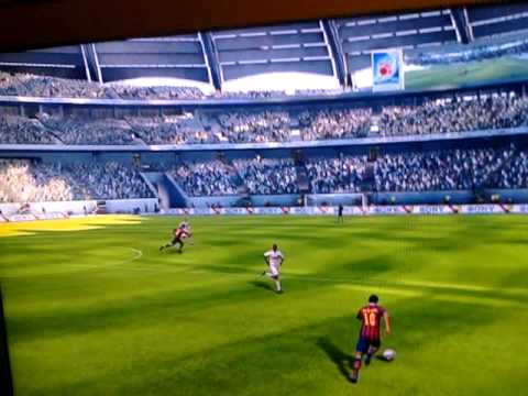 Messi Best Long Range Curve Shot. FIFA 10.