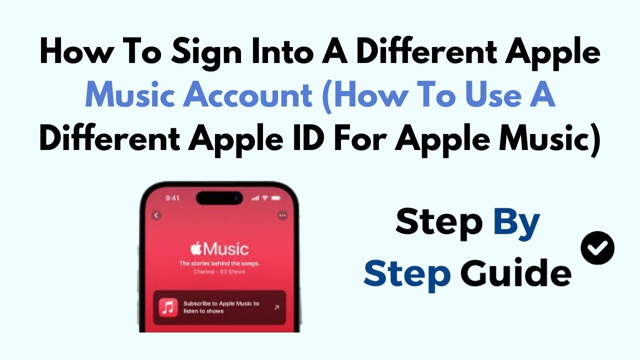 How To Create A Apple Music Account How To Sign Into A Different Apple Music Account (How To Use A