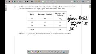 CSEC Mathematics January 2019 Question 1 d