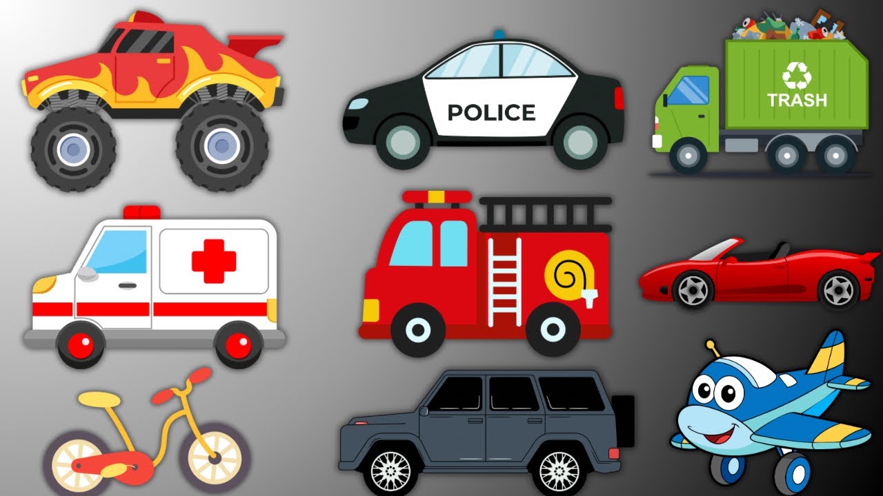 Street vehicles | cars and trucks for kids | learning cartoon for kids