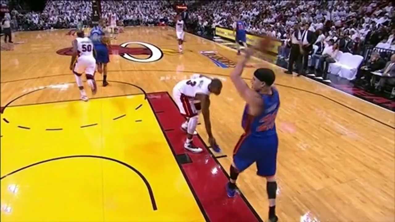Dwyane Wade Throws Mike Bibby's Shoe Into First Row 2012 NBA Playoffs