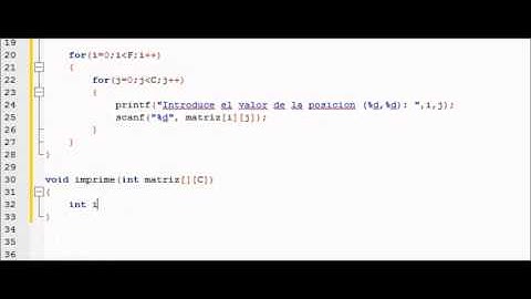 Paso de matrices a funciones como parámetros - Ejercicios en lenguaje de programación C
