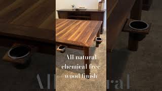 Beautiful Board game table made of walnut wood. All natural finish. #trending #handmade #games #diy