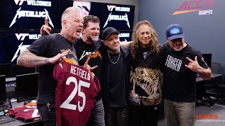 Metallica receives custom Virginia Tech football jerseys