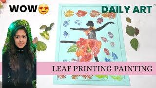 Leaf printing ideas | Leaf impression painting | Leaf printing activity| #leafprinting #creativity