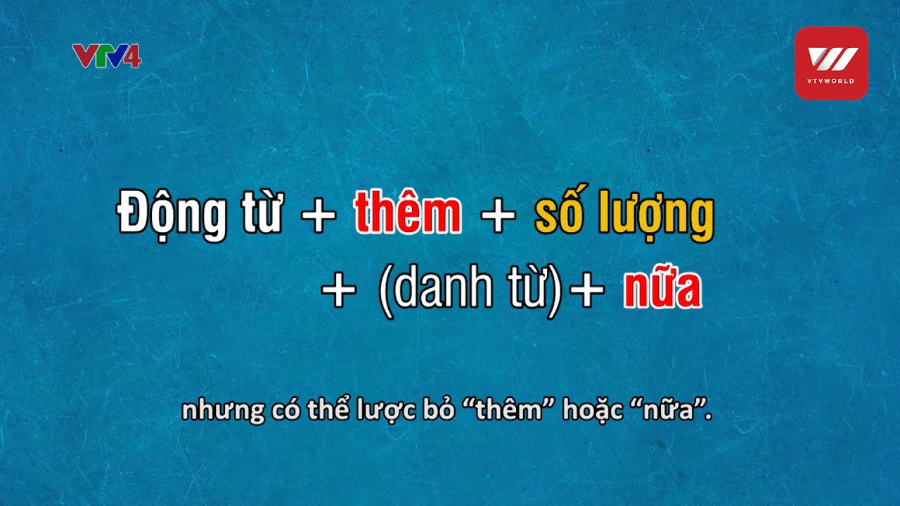 Learning Vietnamese - The structure of "Thêm ... nữa" - Part 2| VTV World
